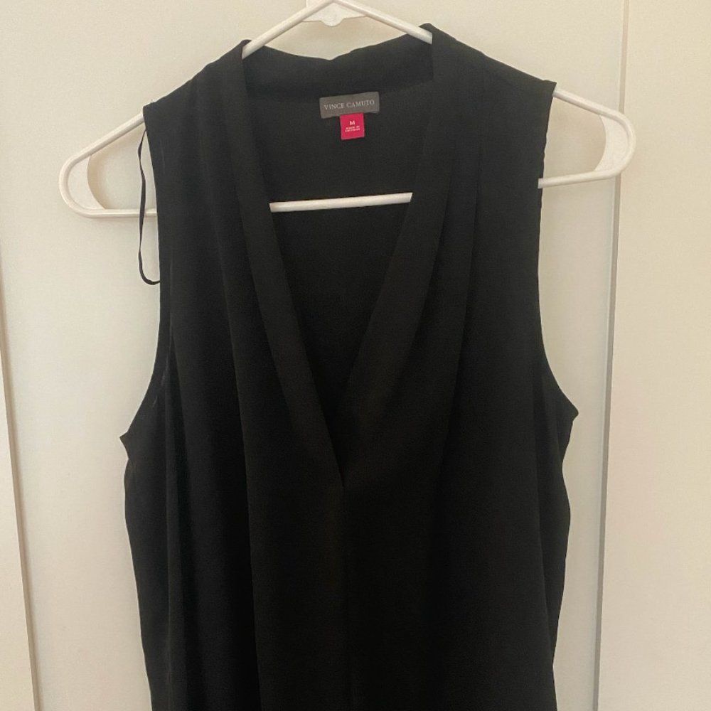 Vince Camuto Black Sleeveless Blouse